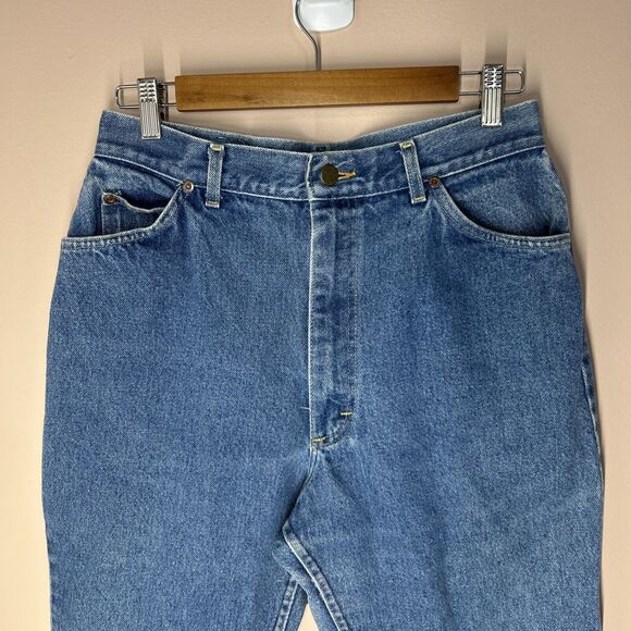 Vtg Lee Jeans  Women’s 32”x31” Medium Blue Wash High Waist, Rise Mom - Picture 3 of 8